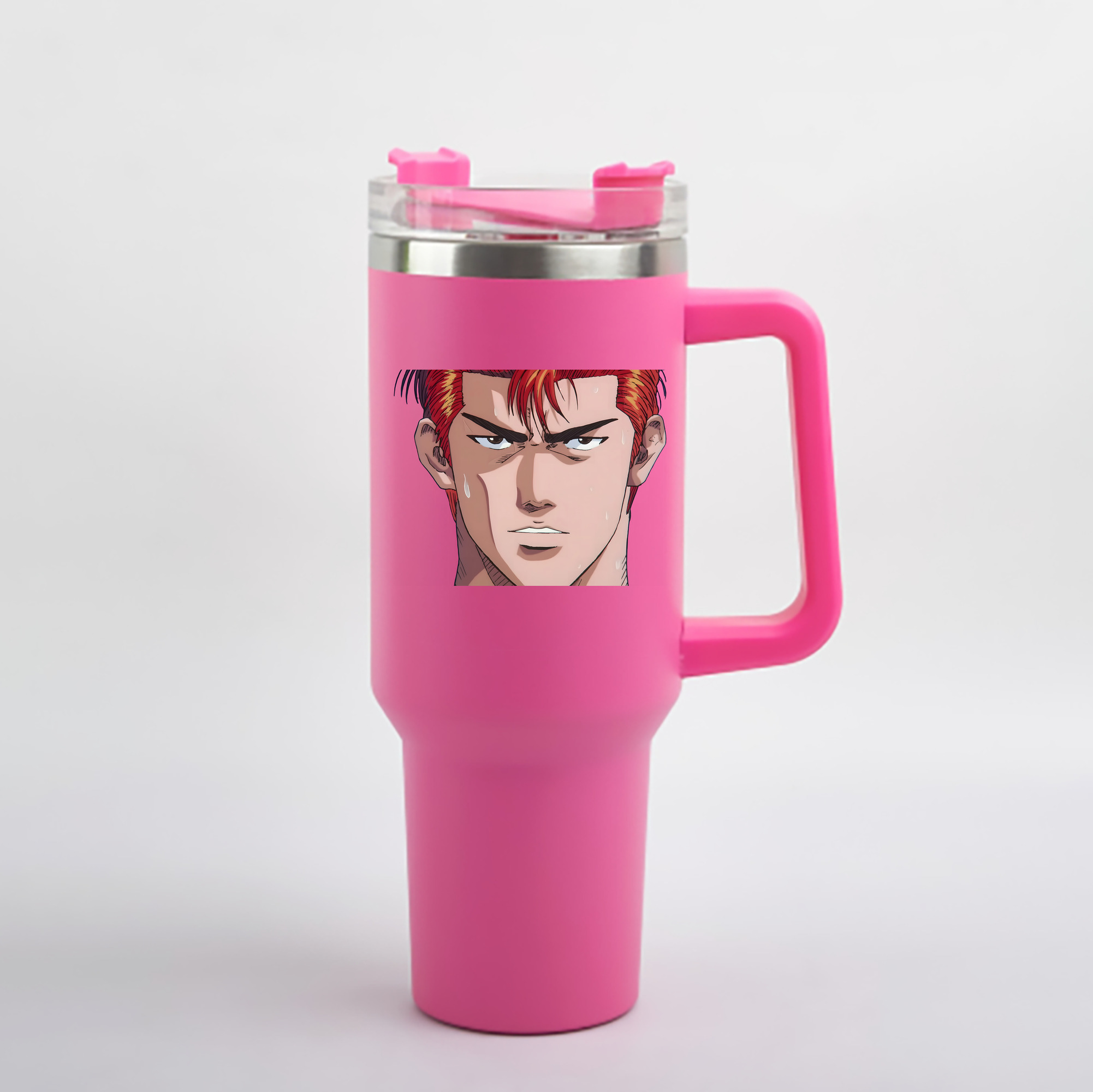 （画像用） SLAM DUNK／スラムダンク 1200mL車用タンブラー - クリスタルステッカー（プラスチックストロー付き）
